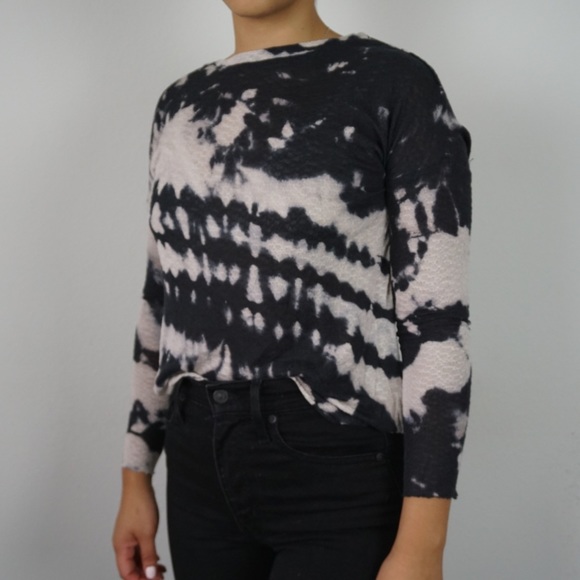 Generation Love Tie Dye Silk Top Grey - Picture 1 of 4